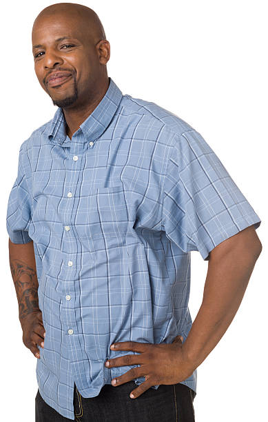 retrato de hombre de mediana edad - men button down shirt black smug fotografías e imágenes de stock