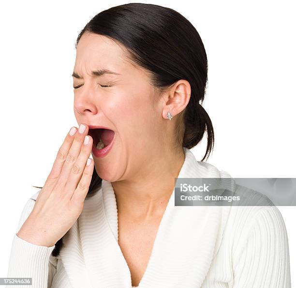 Yawning Woman Stock Photo - Download Image Now - 20-29 Years, 25-29 Years, 30-34 Years