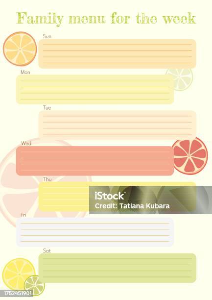 Family Involvement Menu Family Menu Stock Illustration - Download Image Now - Art, Blank ...