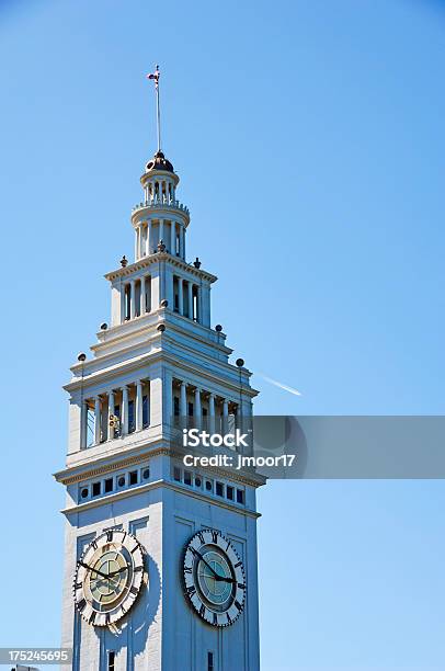 시계탑 샌프란시시코 Wharf 0명에 대한 스톡 사진 및 기타 이미지 - 0명, 비행기구름, 사진-이미지