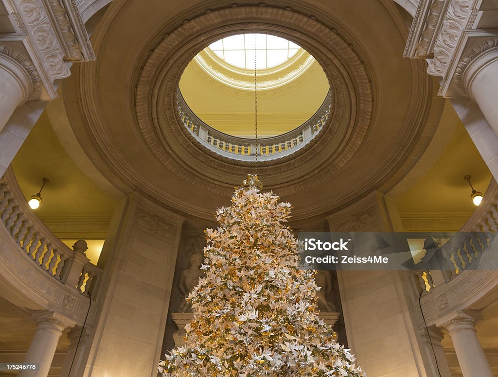 Linda Árvore de Natal dourada San Francisco - Royalty-free Amarelo Foto de stock