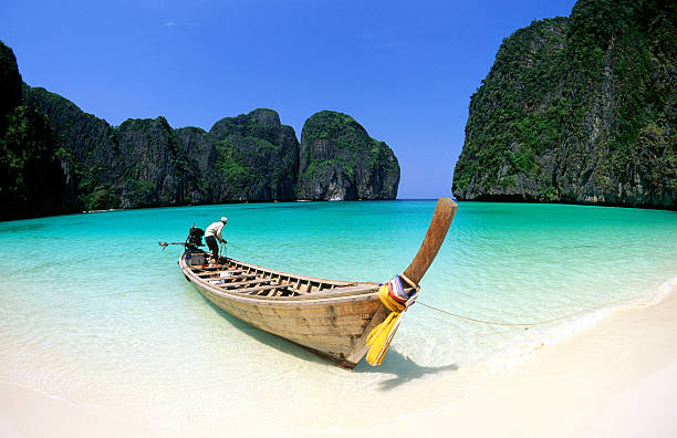 Thailand, Krabi Province, Ko Phi Phi Leh, Maya Bay.