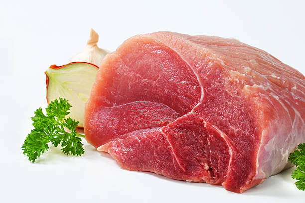 istock Raw beef shoulder with onion and garlic 175247218