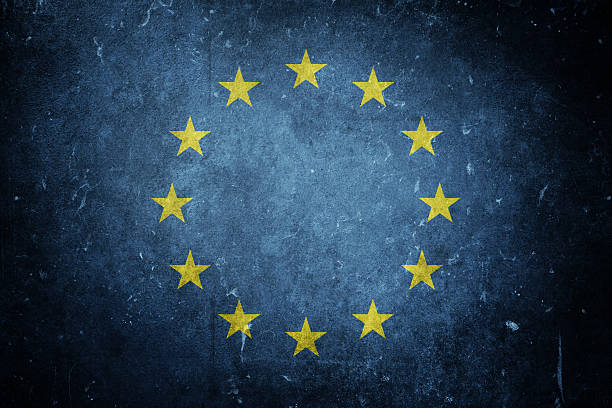 bandiera dell'unione europea - european union flag european community photography textured effect foto e immagini stock