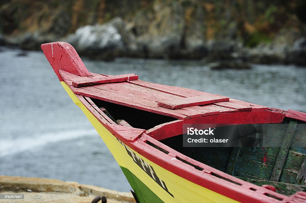 Frente do velho Barco de Pesca - Royalty-free Amarrado Foto de stock