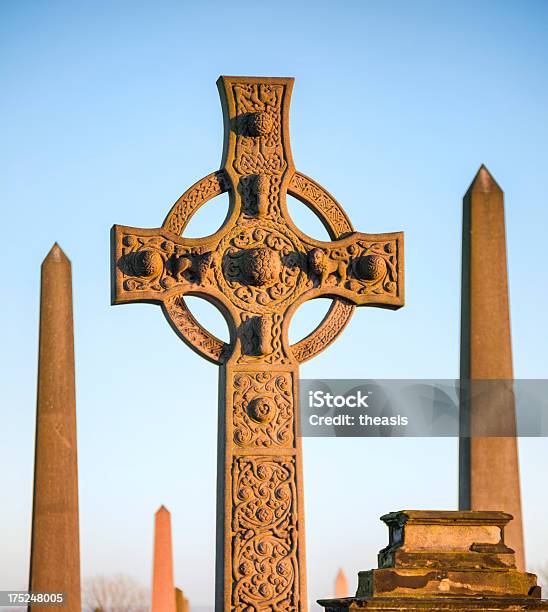 Celtic Cross Stock Photo - Download Image Now - Blue, Carving - Craft Product, Celtic Cross