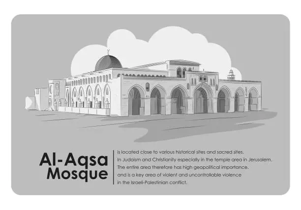 Vector illustration of Al Aqsa  Mosque