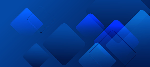 Modern blue gradient geometric square shape abstract background design