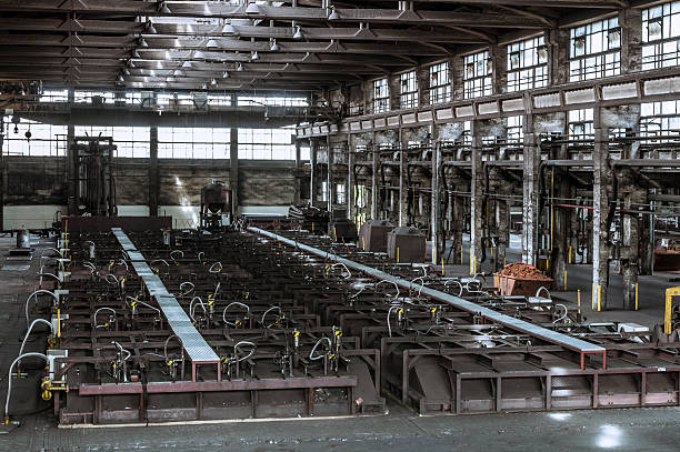 istock Industry interior, old, abandoned factory 175249148