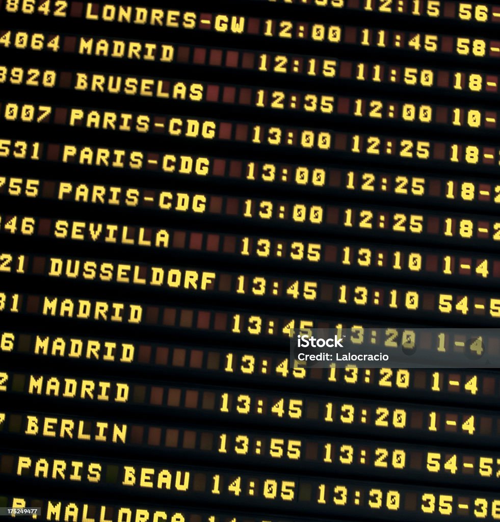Llegada Departue de planchar - Foto de stock de Aeropuerto libre de derechos