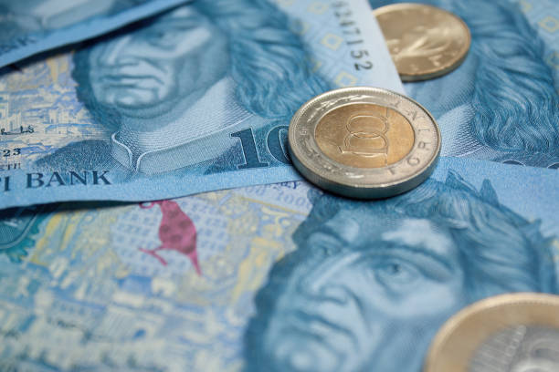 istock Hungarian Forint bacground with coins. 1752506805