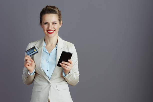 istock happy young business woman in light business suit 1752512607
