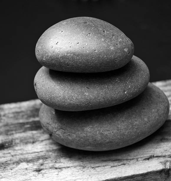 istock Zen Holistic Healing Stones In Black And White 175251615