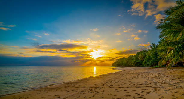 istock Colorful sunset in Praslin island 1752520476