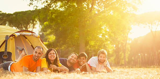 istock Friends on summer Camping vacation 175252390