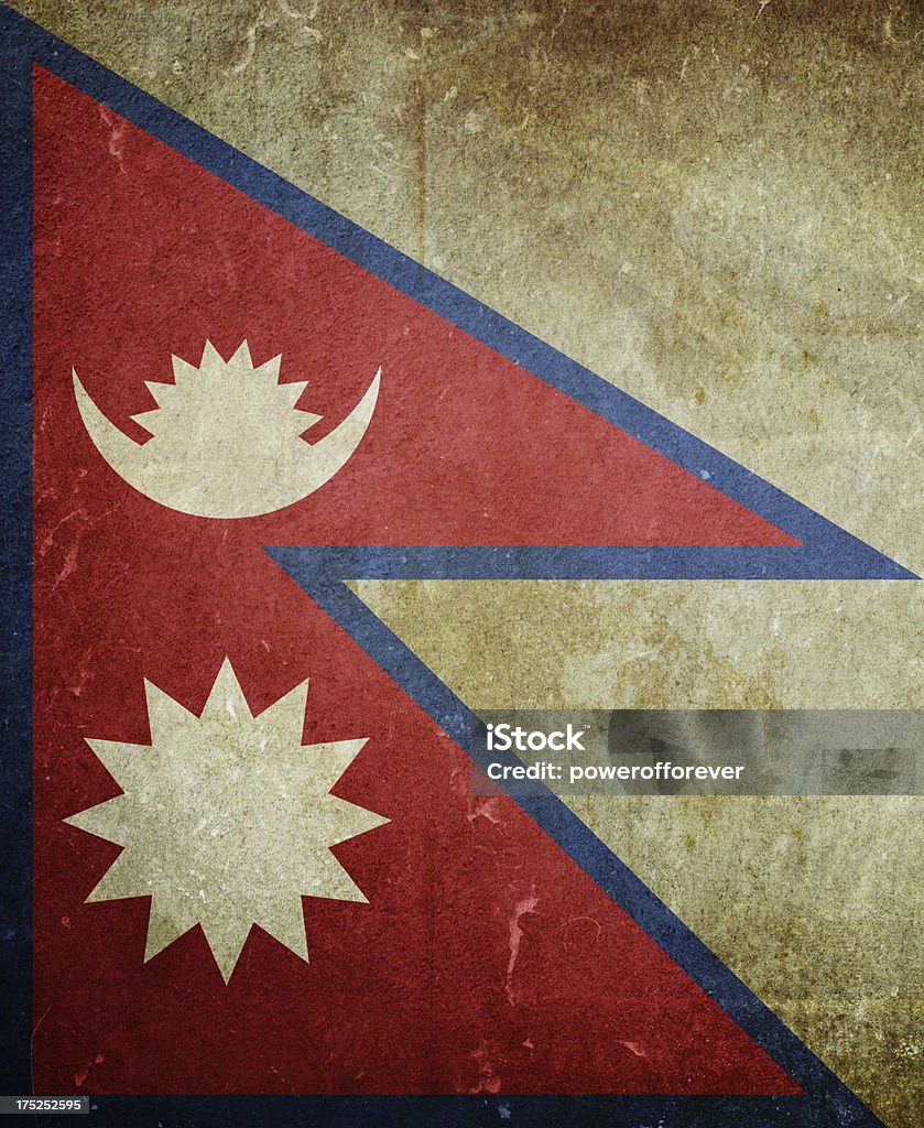 Bandiera del Nepal - Foto stock royalty-free di Bandiera