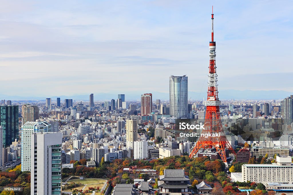 Torre de Tóquio - Foto de stock de Arranha-céu royalty-free