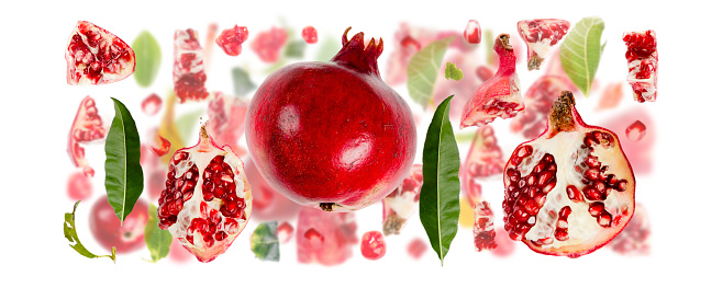 Pomegranate Isolated on White Background
