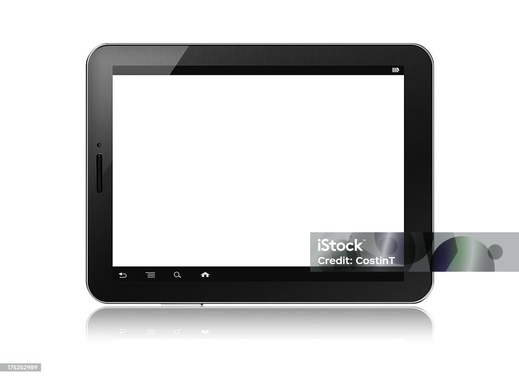 Komputer typu Tablet na białym tle z Ścieżka odcinania. - Zbiór zdjęć royalty-free (Bez ludzi)
