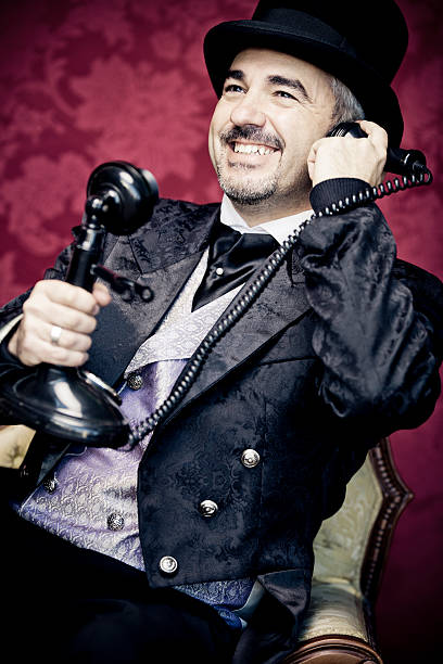 istock Talking on phone in vintage style 175253081