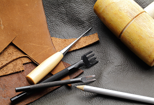 Leather craft with mallet