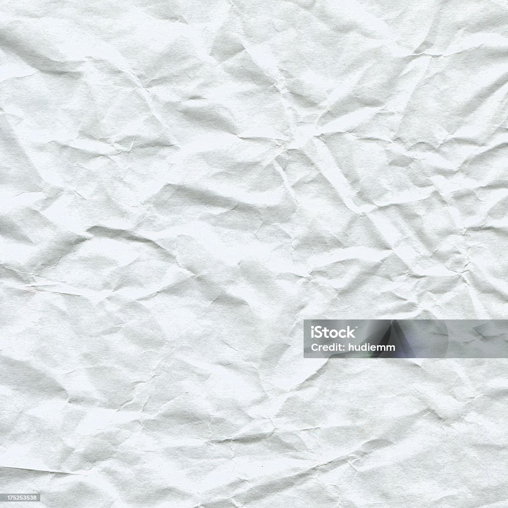 Branco textura de Papel amarrotado - Foto de stock de Abstrato royalty-free