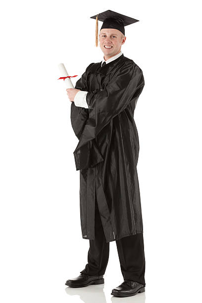 istock Happy male graduate holding a diploma 175253578