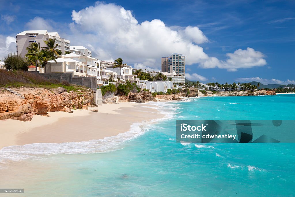 resort in Cupecoy Beach, Niederländische St.Martin, Westindische Inseln - Lizenzfrei Insel Sint Maarten Stock-Foto