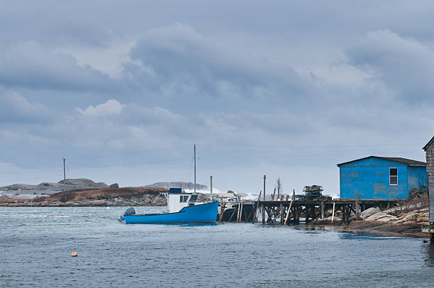 istock Stormy fishing village 175253992