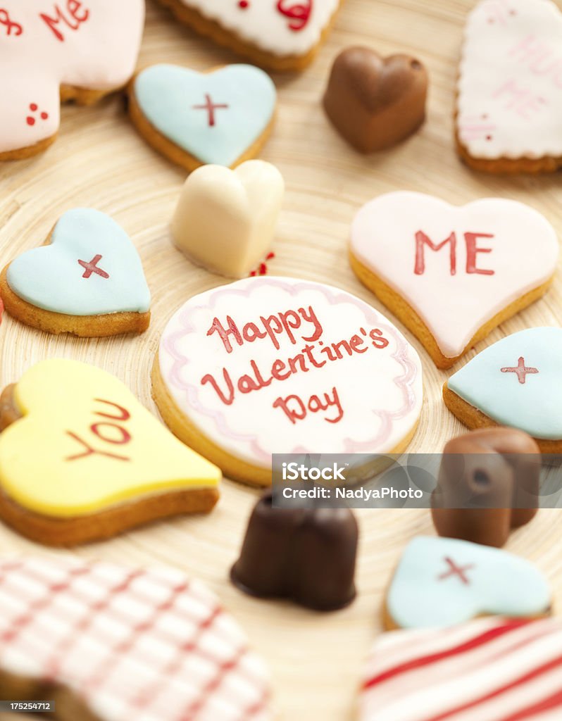 Valentine's Cookies - Foto de stock de Alimentação Não-saudável royalty-free