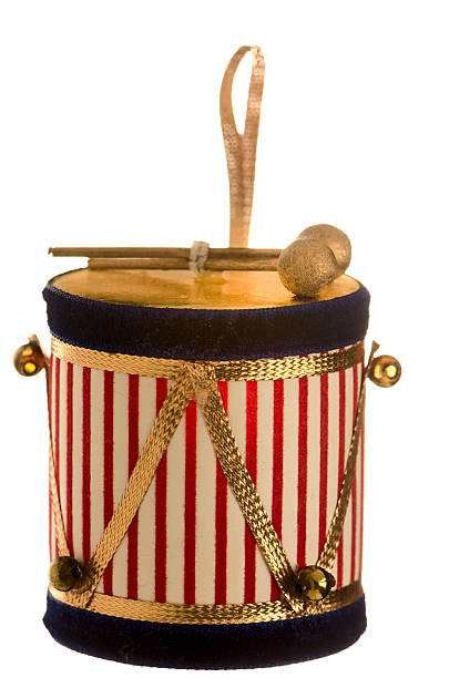 istock Antique Toy Drum Christmas Ornament Isolated on White 175254734
