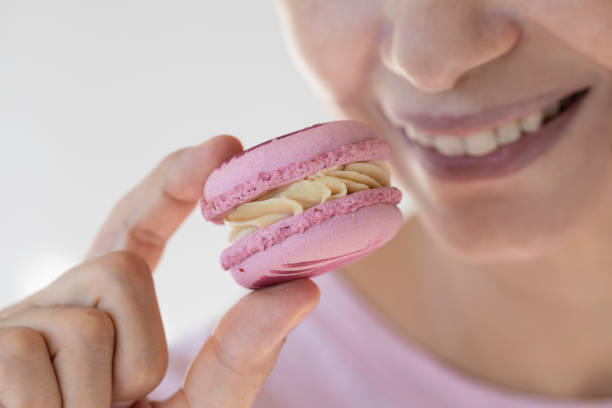 istock Woman Eating a Macaroon 1752550416