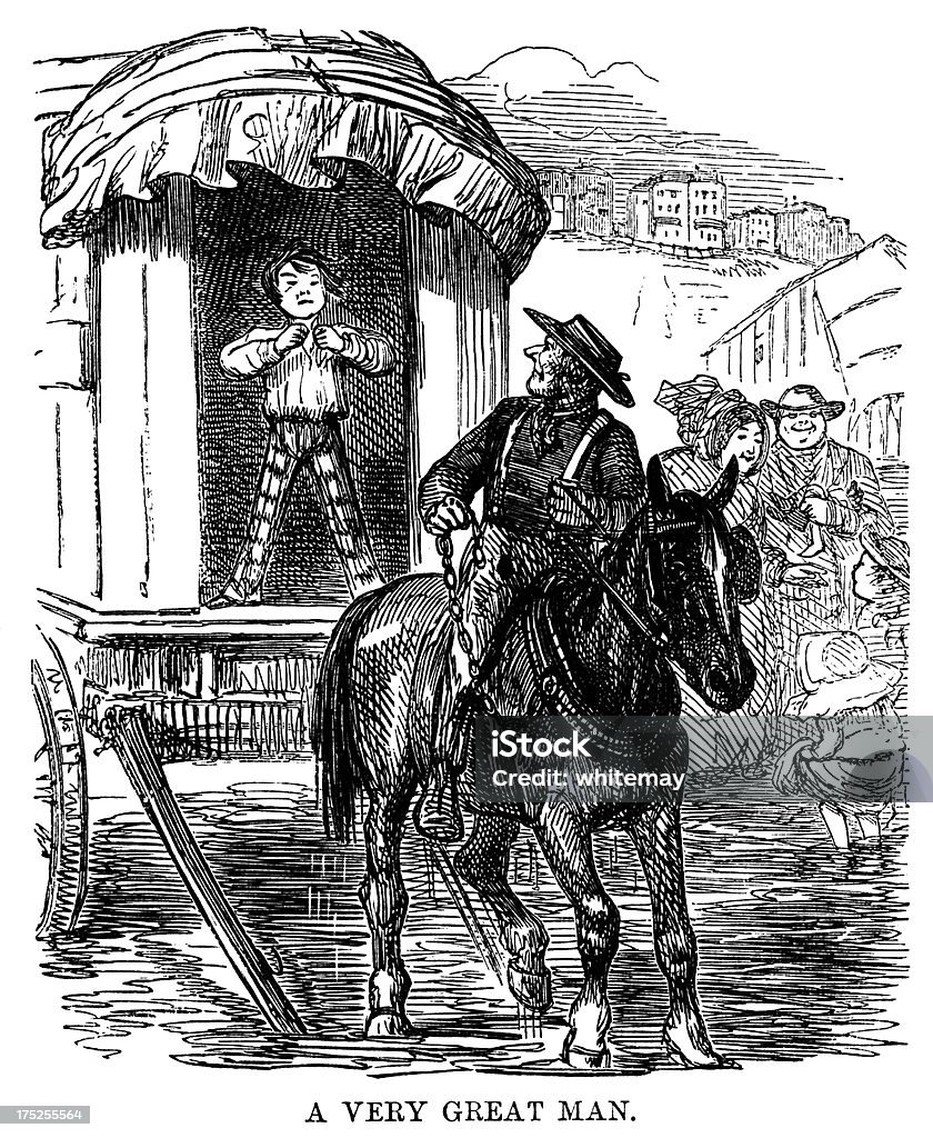 Victorian ragazzo utilizzando una macchina da bagno - Illustrazione stock royalty-free di Lavoro manuale