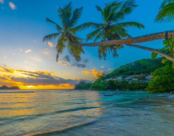 istock Sunset in Baie Lazare beach 1752556439