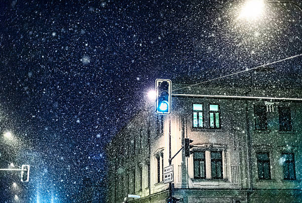 istock Urban road in heavy snow storm 175255964