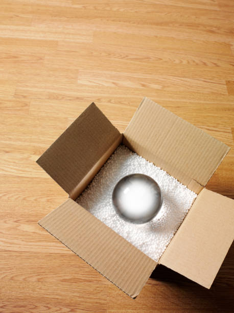 istock Box of Polystyrene Balls with a Crystal Ball 175257557