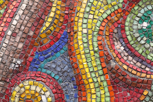 Multicolor stone mosaic background