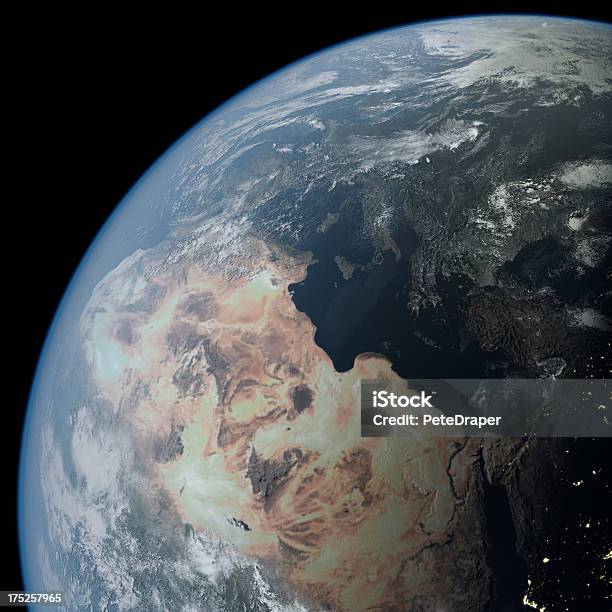 Африка И Европа От Космический — стоковые фотографии и другие картинки Вид со спутника - Вид со спутника, Глобус, Планета Земля