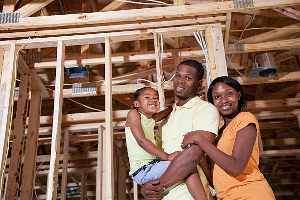 istock Family in house under construction 175259305