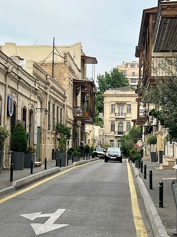 Baku, Azerbaijan - May 31, 2023: Old residential district