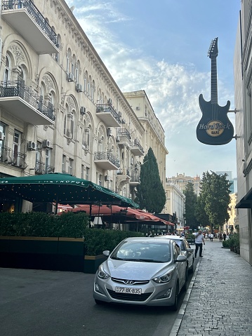 Baku, Azerbaijan - May 31, 2023: Hard Rock Cafe, Baku