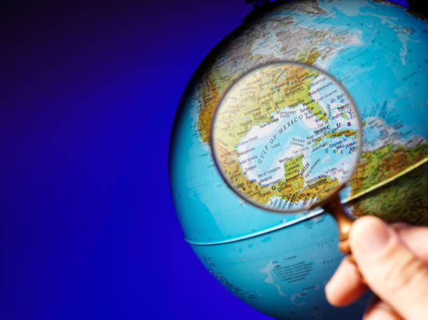 istock Looking through a Magnifying Glass at Gulf of mexico 175259604