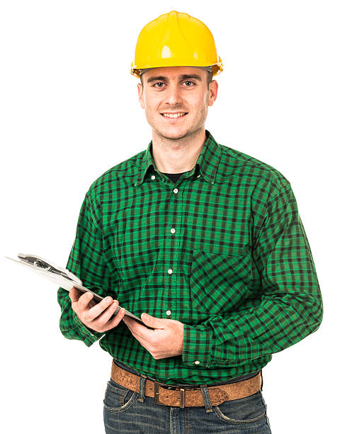 istock Portrait of a  Manual worker with helmet 175260322