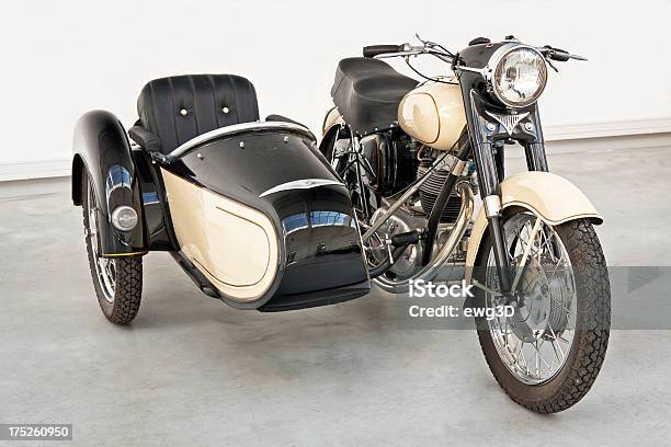 Motorcycle With Sidecar Stock Photo - Download Image Now - Motorcycle, Sidecar, Old-fashioned
