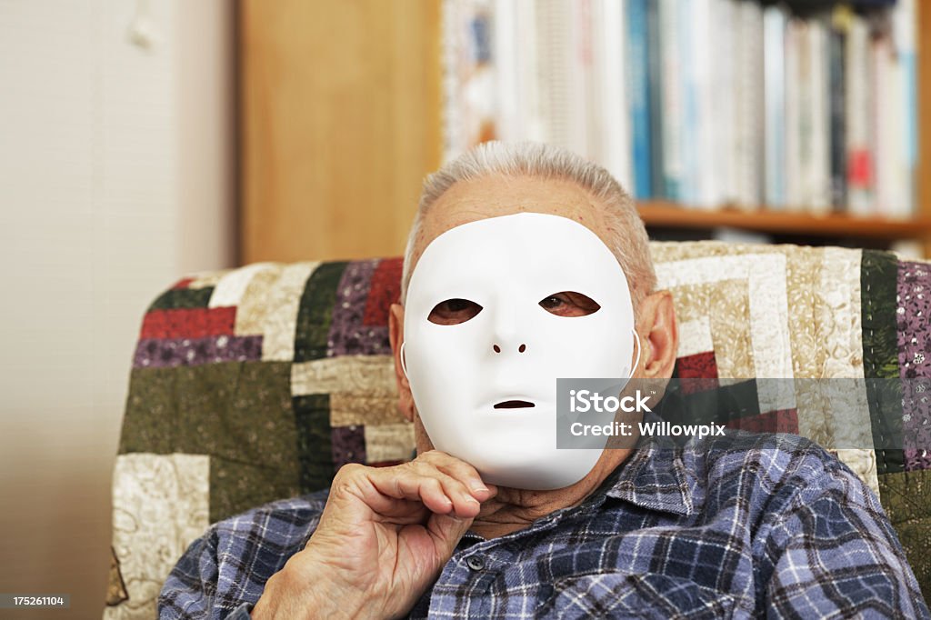 Anonimi uomo anziano - Foto stock royalty-free di Mascherina di protezione