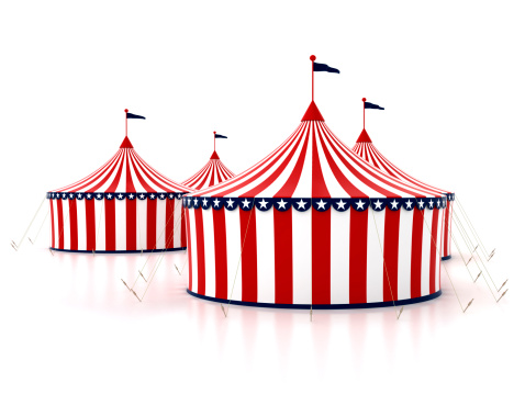 Circus. Digitally Generated Image isolated on white background