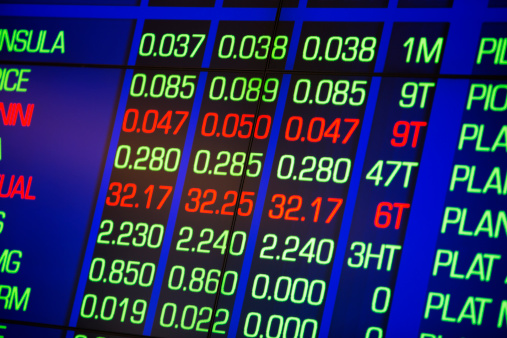 Stock exchange data board
