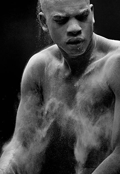 istock black male model covered with powder 175261926