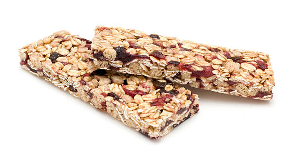 istock Oat and red berry granola bar on a white background 175261998