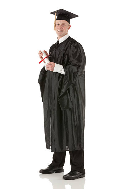 istock Happy male graduate holding a diploma 175262425